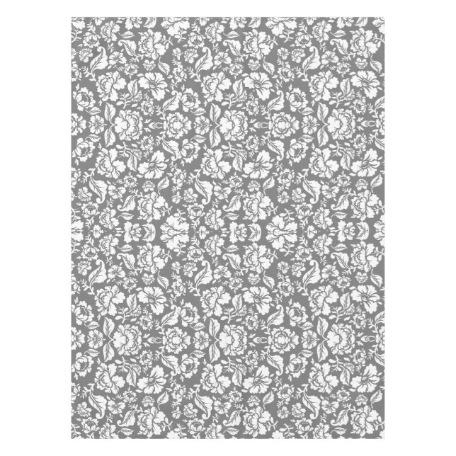 Nappe motif feuille 14b Gris BG (Devant)