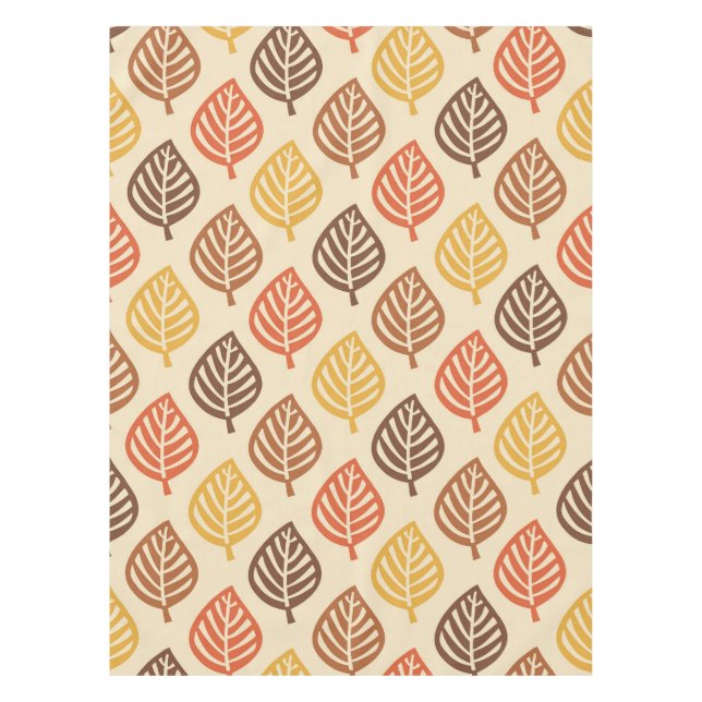 Nappe Motif feuille d'automne aux couleurs d'automne (Devant)