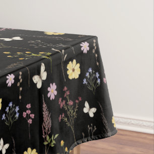 Nappe Motif Fleur sauvage de ressort d'aquarelle