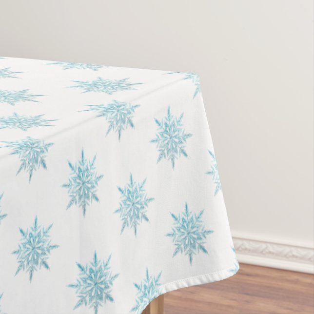Nappe Motif flocon de neige sur fond blanc (In Situ)