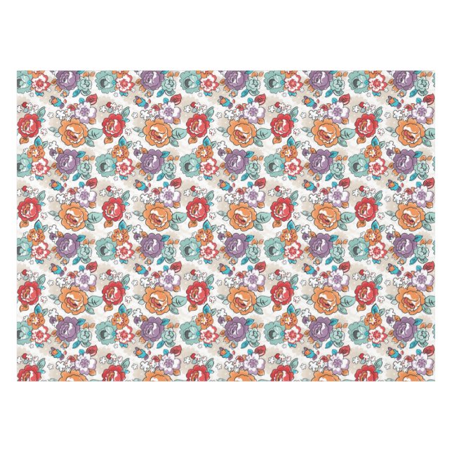 Nappe Motif floral 5 d'élégance abstraite (Devant (Horizontal))