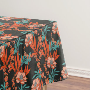 Nappe Motif floral abstrait d'orange