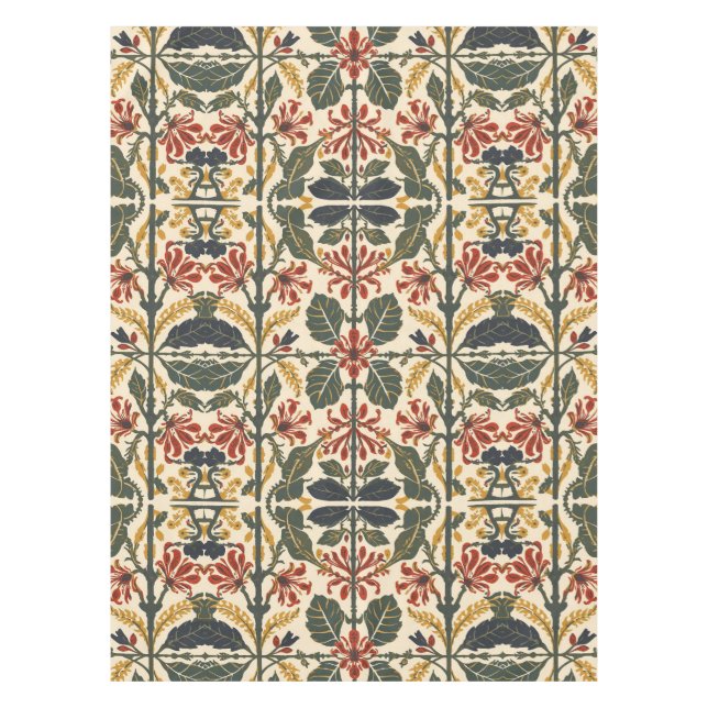 Nappe Motif floral Antique Chèvrefeuille de William Morr (Devant)