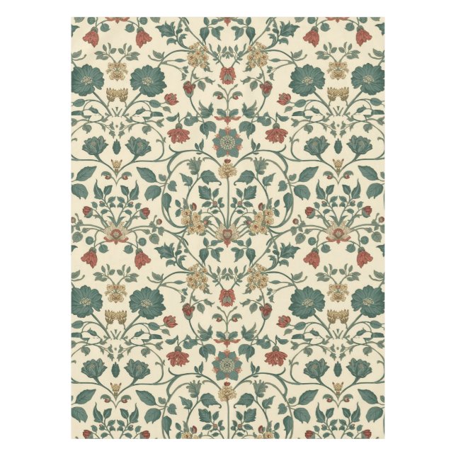 Nappe Motif floral Antique Honeysuckle de William Morris (Devant)