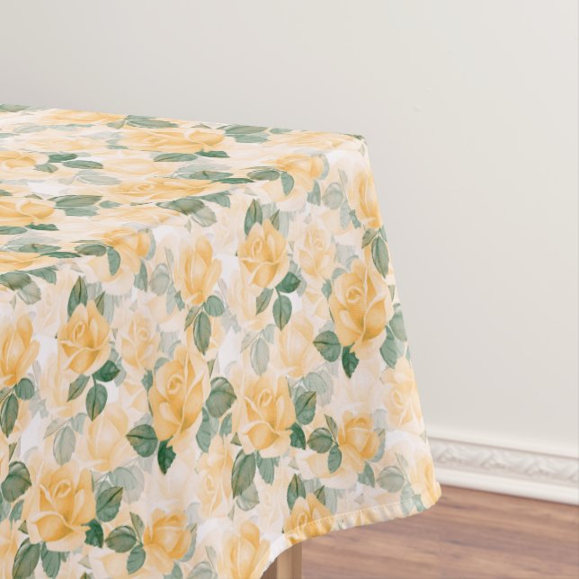 Nappe Motif floral aux roses jaunes (In Situ)