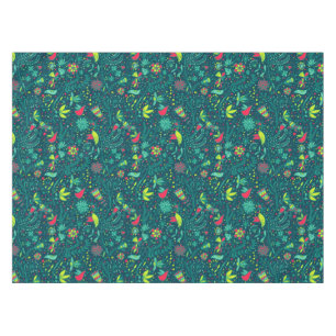 Nappe Motif floral avec les oiseaux 2 de bande dessinée