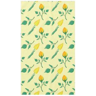 Nappe Motif floral avec rose jaune et fleurs de tulipe