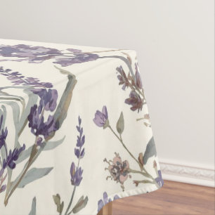 Nappe Motif floral botanique bohème lavande de fleur sau
