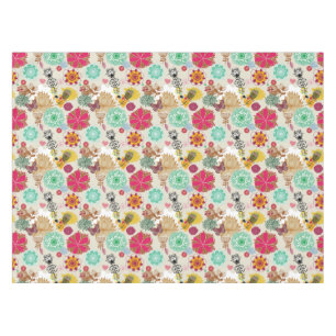 Nappe Motif floral dans le rétro style