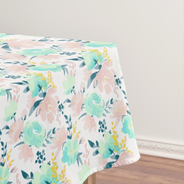 Nappe Motif floral d'aquarelle (In Situ)
