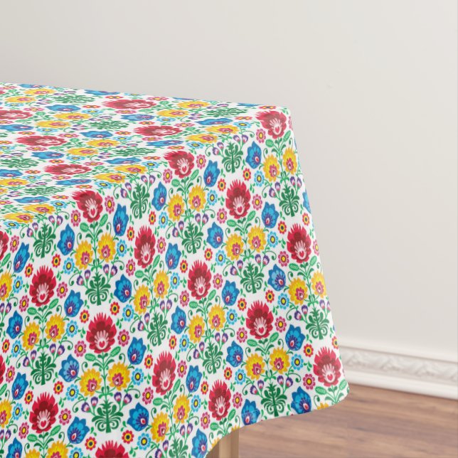 Nappe Motif floral d'art populaire de coeur (In Situ)