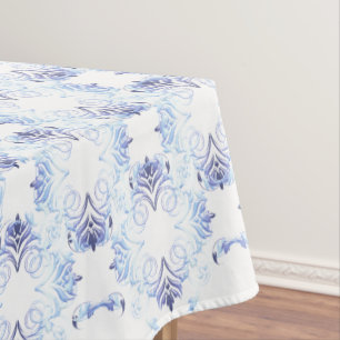 Nappe motif floral de damassé