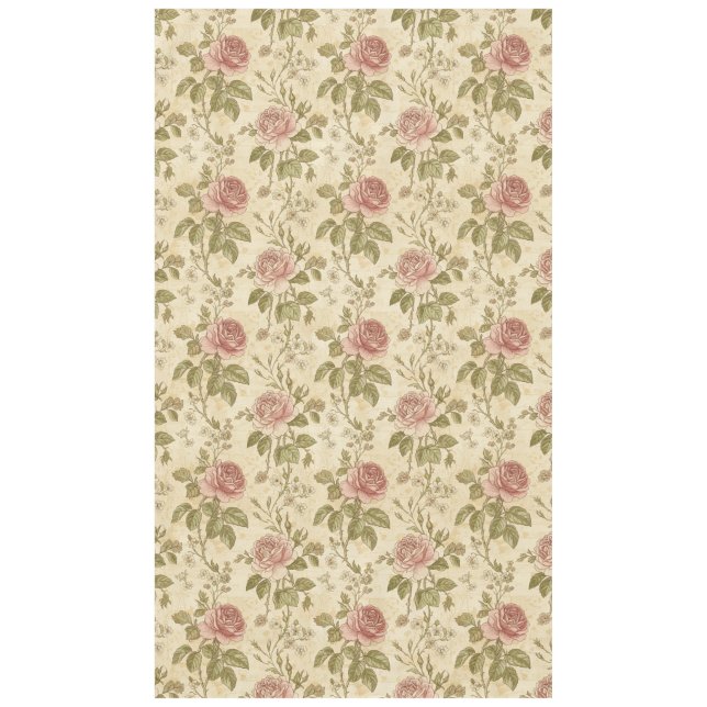 Nappe Motif floral de rose vintage (Devant)