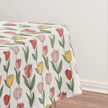 Motif floral de tulipe moderne, botanique doux de 