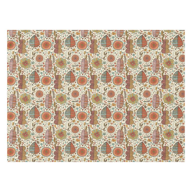 Nappe Motif floral d'été fait de feuille (Devant (Horizontal))