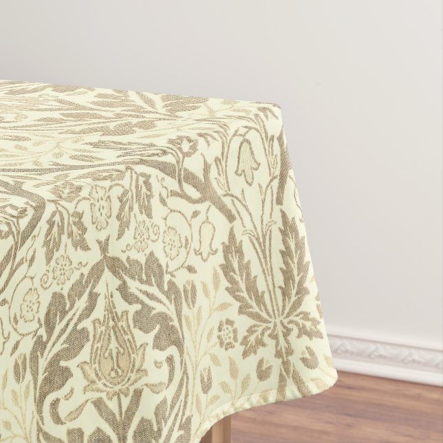 Nappe Motif floral élégant sépia beige (In Situ)
