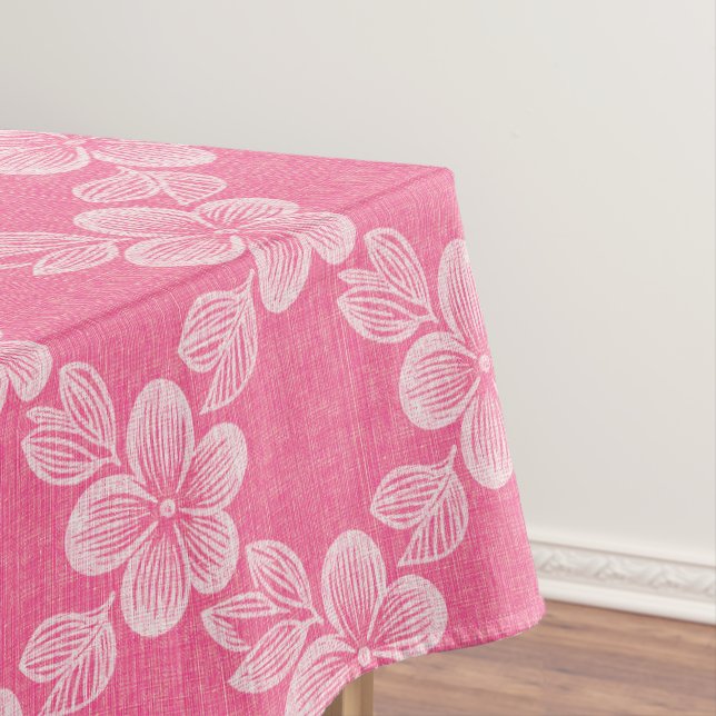 Nappe motif floral en treillis rose (In Situ)