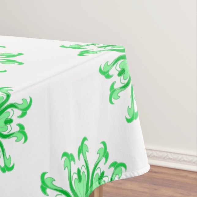 Nappe Motif floral frais vert (In Situ)