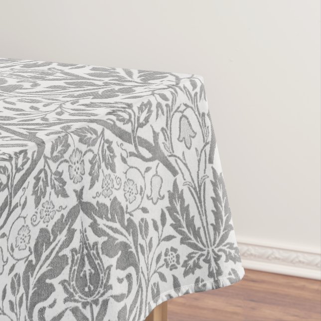Nappe Motif floral gris élégant (In Situ)