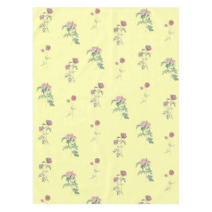 Nappe Motif floral jaune pastel ensoleillé printemps