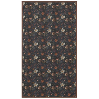 Nappe Motif floral noir lunatique