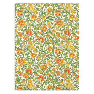 Nappe Motif floral orange et jaune Art Nouveau