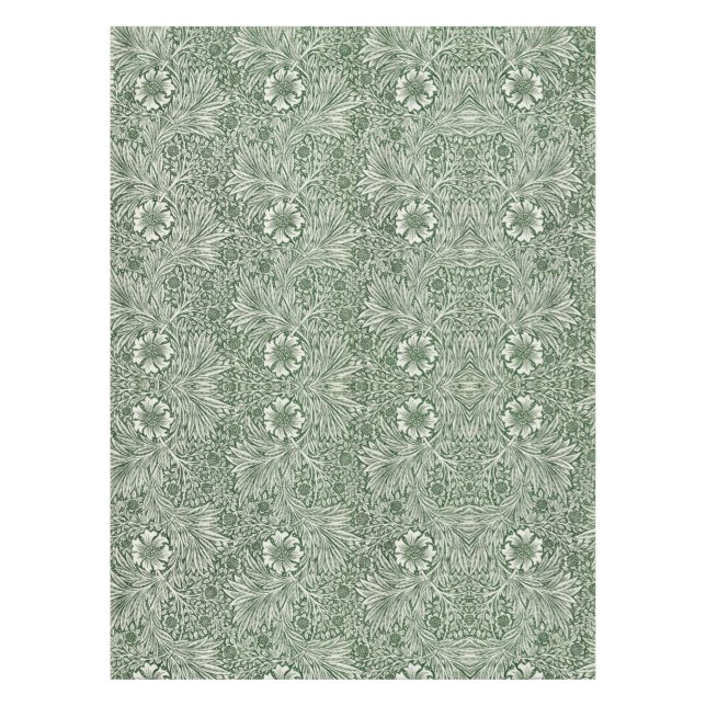 Nappe Motif floral orné de fleurs & feuilles blanches (Devant)