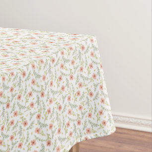 Nappe Motif floral pastel à l'aquarelle délicat et parse