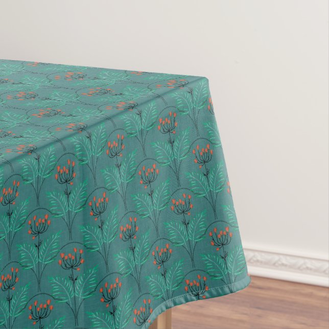 Nappe Motif floral rétro dans le style art déco. (In Situ)