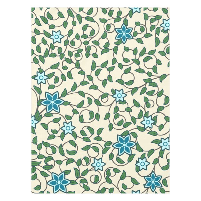 Nappe Motif floral sans couture sur fond beige (Devant)