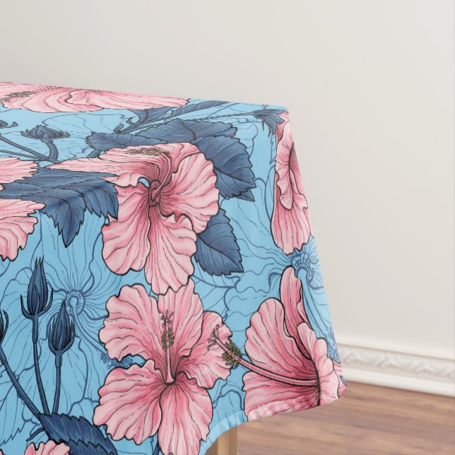 Nappe Motif floral tropical d'Hibiscus (In Situ)