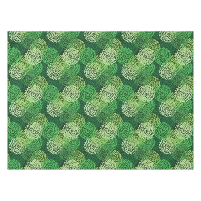 Nappe Motif floral vert (Devant (Horizontal))