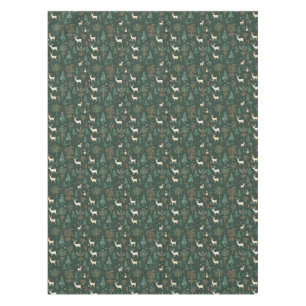 Nappe Motif forestier Festive Green Deer