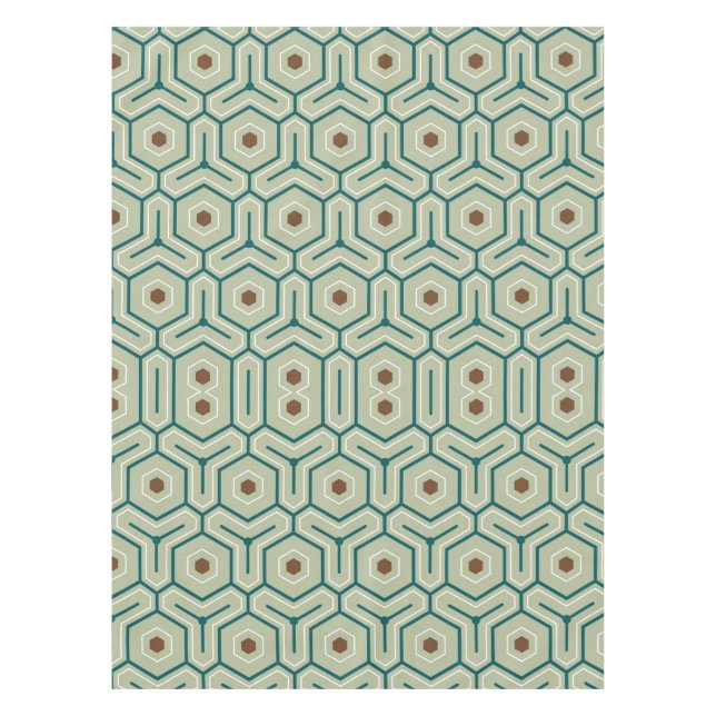 Nappe Motif géométrique à hexagones entrelacés (Devant)