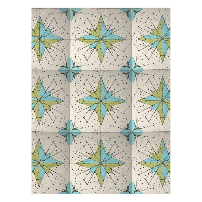 Nappe Motif géométrique atomique moderne du milieu du si (Devant)