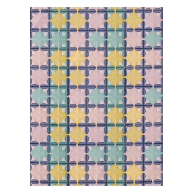 Nappe Motif Géométrique Avec Des Couleurs Vives (Devant)