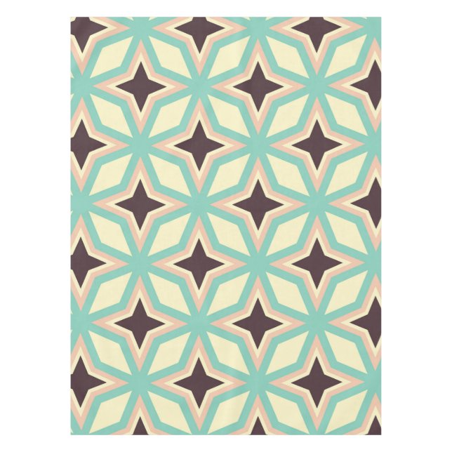 Nappe Motif géométrique avec une forme d'étoile foncée a (Devant)