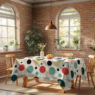 Nappe Motif géométrique coloré du milieu du siècle