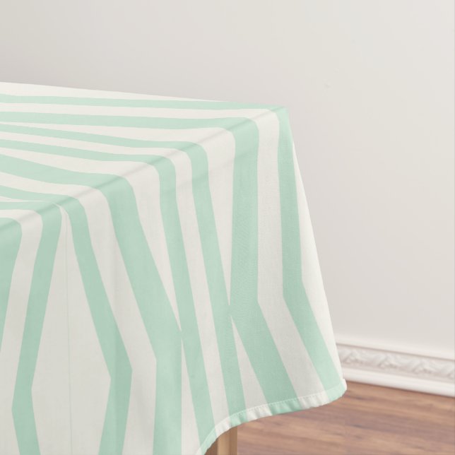 Nappe Motif géométrique Crème de Mint (In Situ)