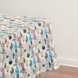 Nappe Motif géométrique de cactus moderne