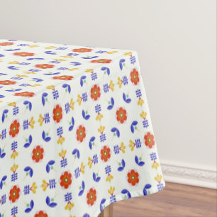 Nappe Motif géométrique de fleur au néon d'art popula