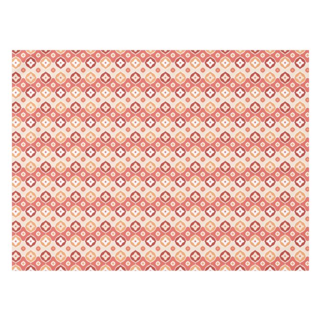 Nappe Motif géométrique d'ikat d'or (Devant (Horizontal))