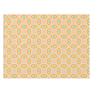 Nappe Motif géométrique en forme de losange bleu et oran