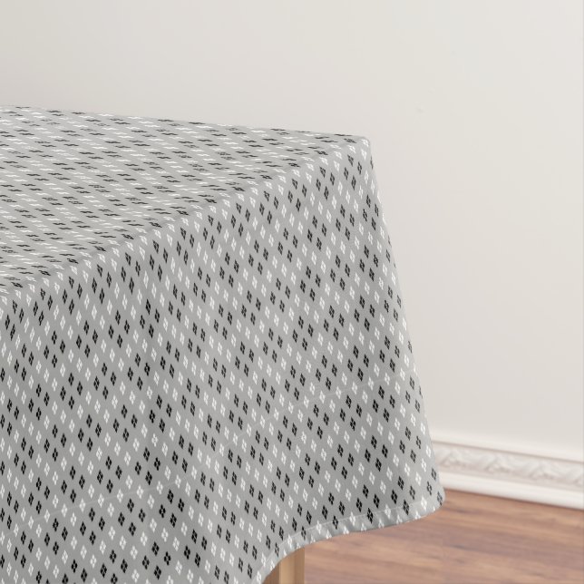 Nappe motif géométrique gris noir et blanc fin (In Situ)