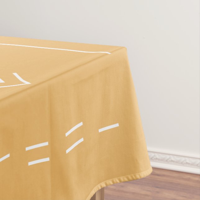 Nappe Motif géométrique Jaune Personnalisé Moderne Boho (In Situ)