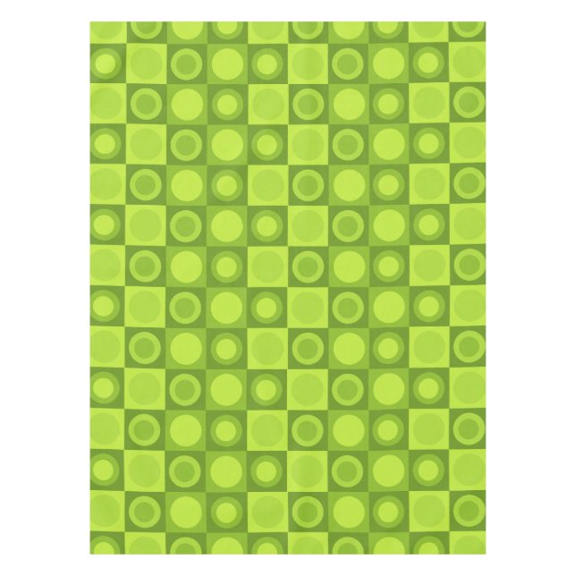 Nappe Motif géométrique MCM rétro Chartreuse (Devant)