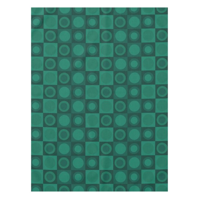 Nappe Motif géométrique MCM rétro Turquoise (Devant)