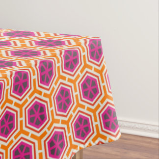 Nappe Motif géométrique moderne rose et orange rétro