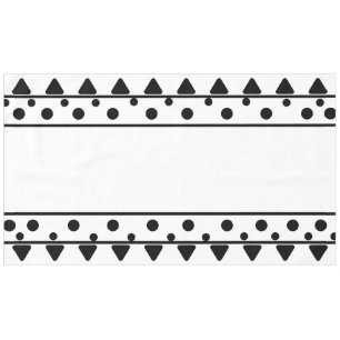 Nappe Motif géométrique noir et blanc