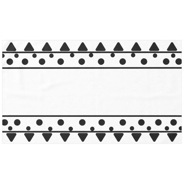Nappe Motif géométrique noir et blanc (Devant (Horizontal))